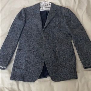Blue Alpaca Wool Suit Supply Suit 38